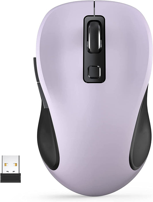 Wireless mouse with 6 buttons, (Pure Purple)