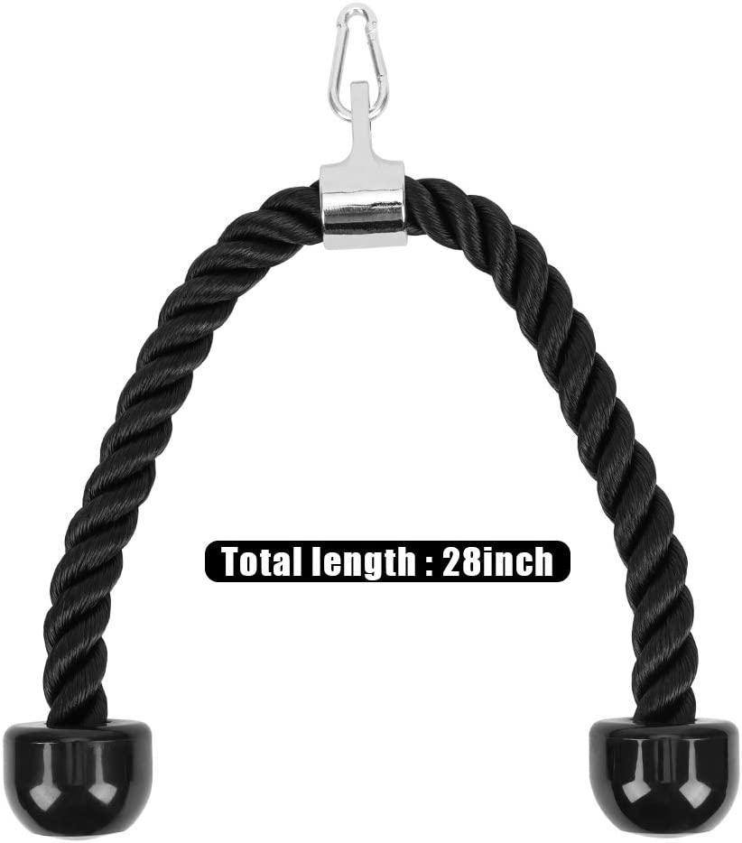 28" professional heavy-duty nylon rope, color: black