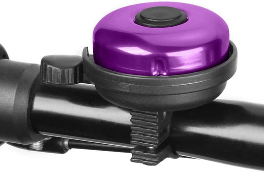 Crisp Clear Sound Aluminum Bike Bell (Purple)