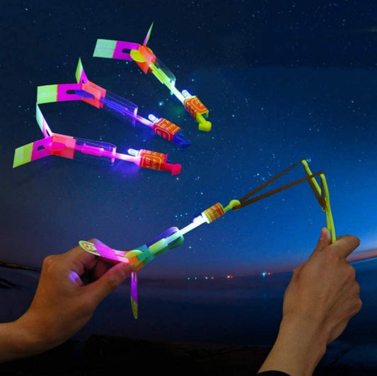 30 Pieces LED Helicopter Flying Toys, Multicolor