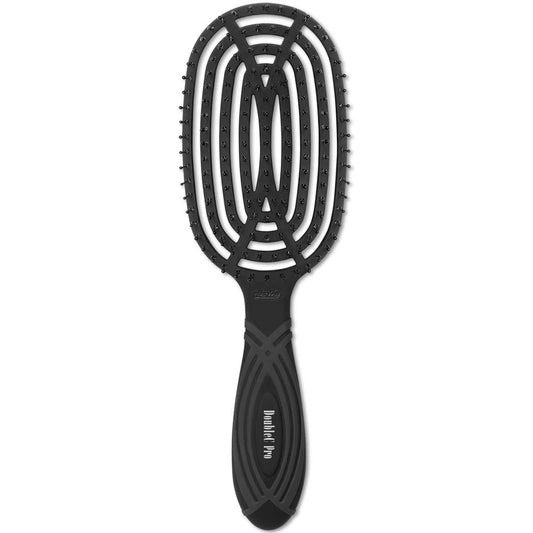 Patented Circular/Double Curved Vented Detangler (Black)