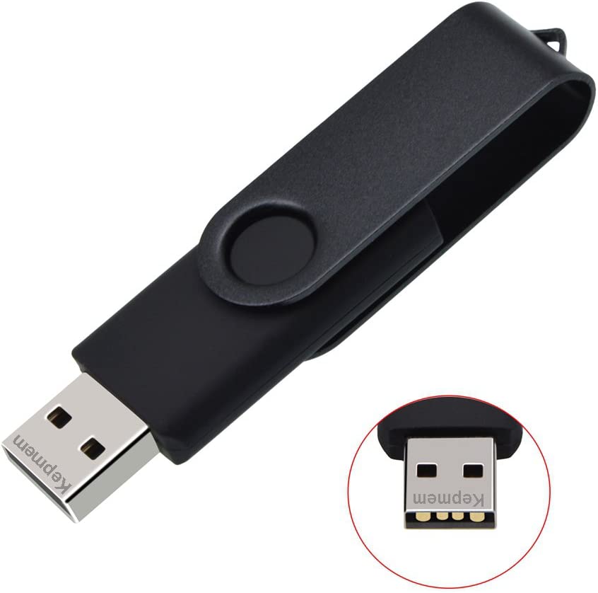 1GB USB Flash Drive 10-Pack Memory Drives (Color: Black)