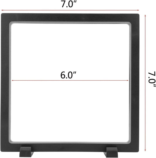 2 x 7"×7"×0.8" 3D Floating Display Cases for "medals"