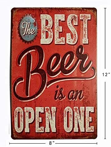 Retro Metal Tin Sign, Bar Pub Poster 8x12