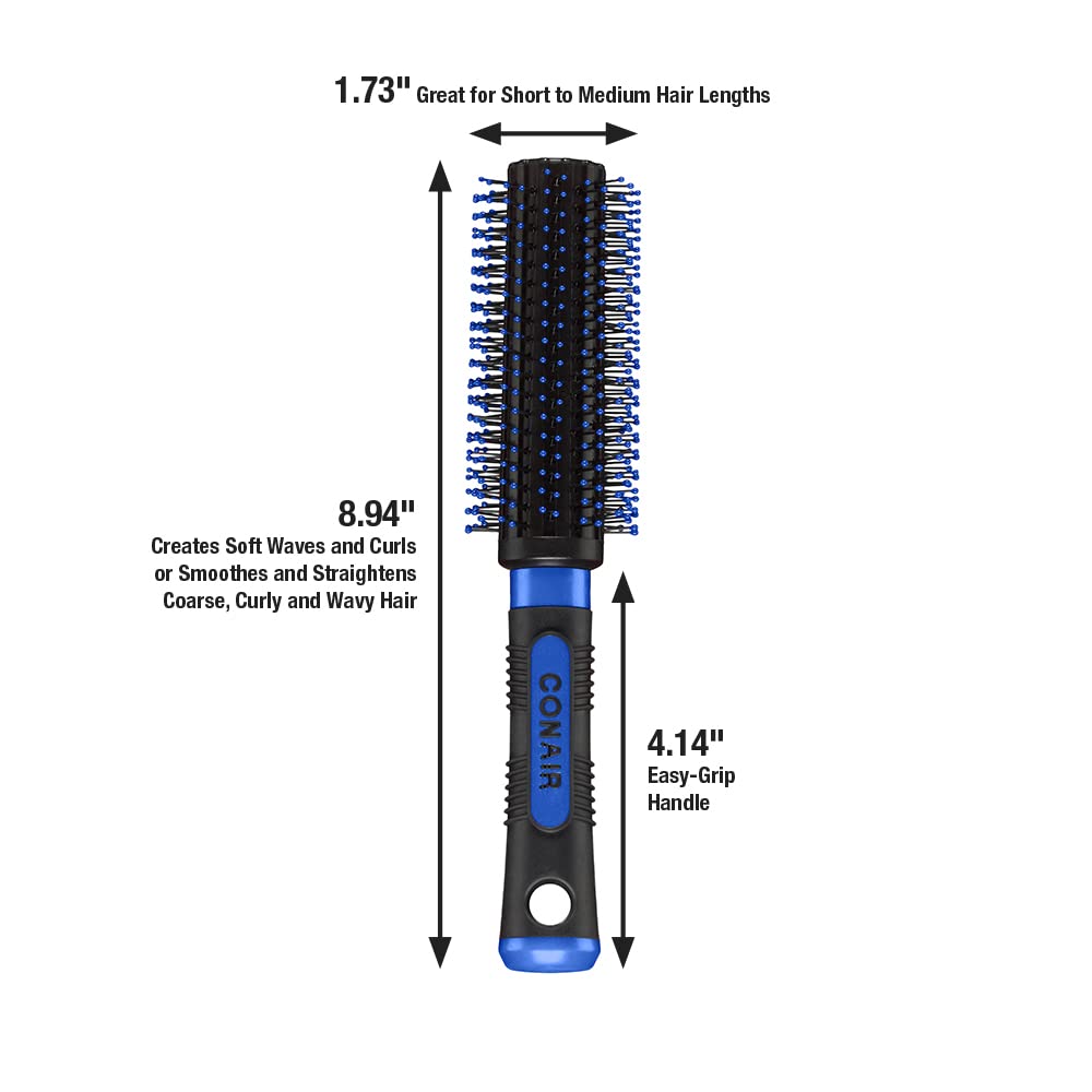 Hairbrush with nylon bristles,Style: Round Brush