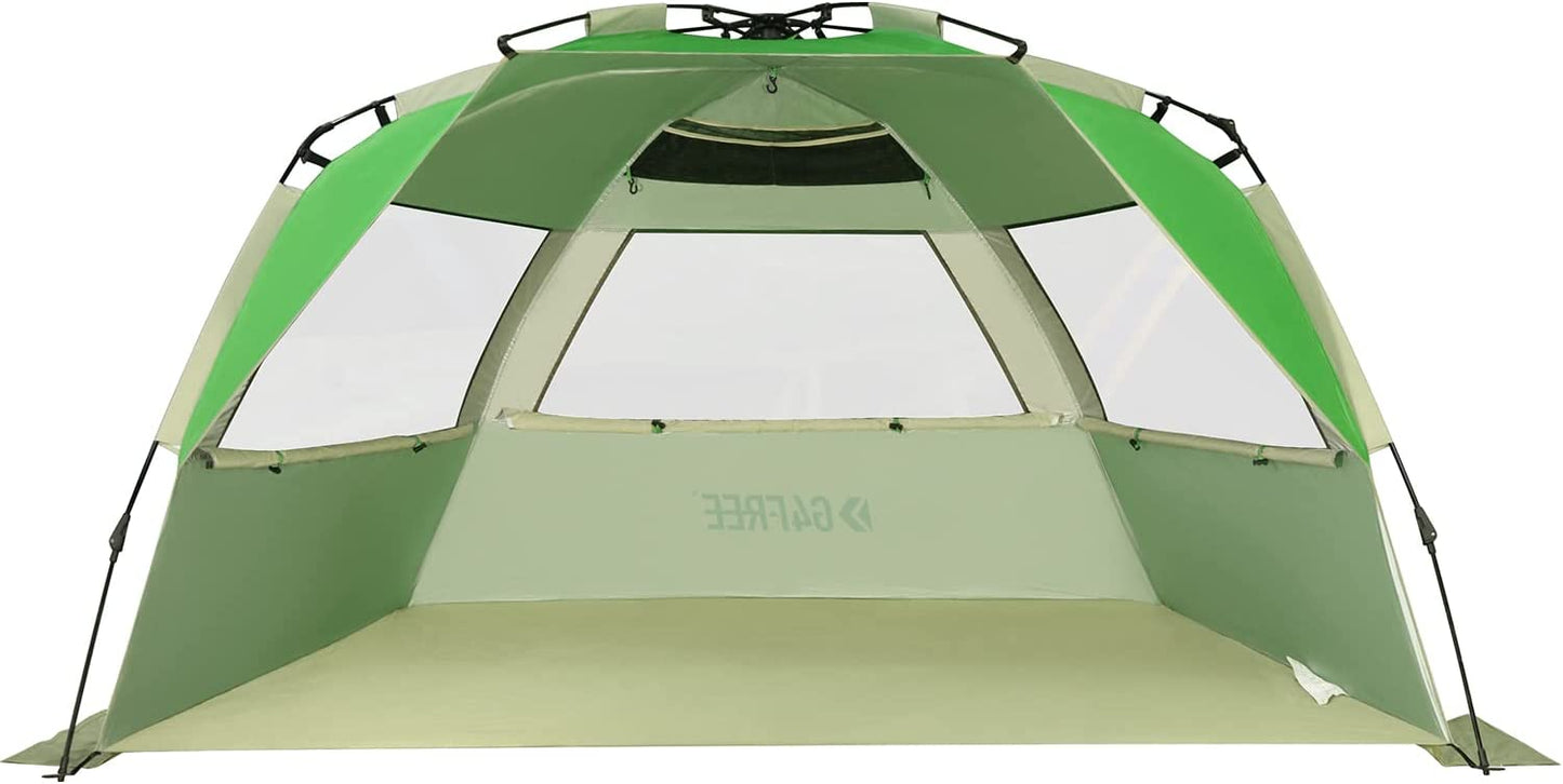 Easy set up beach tent for 3-4 people, Green