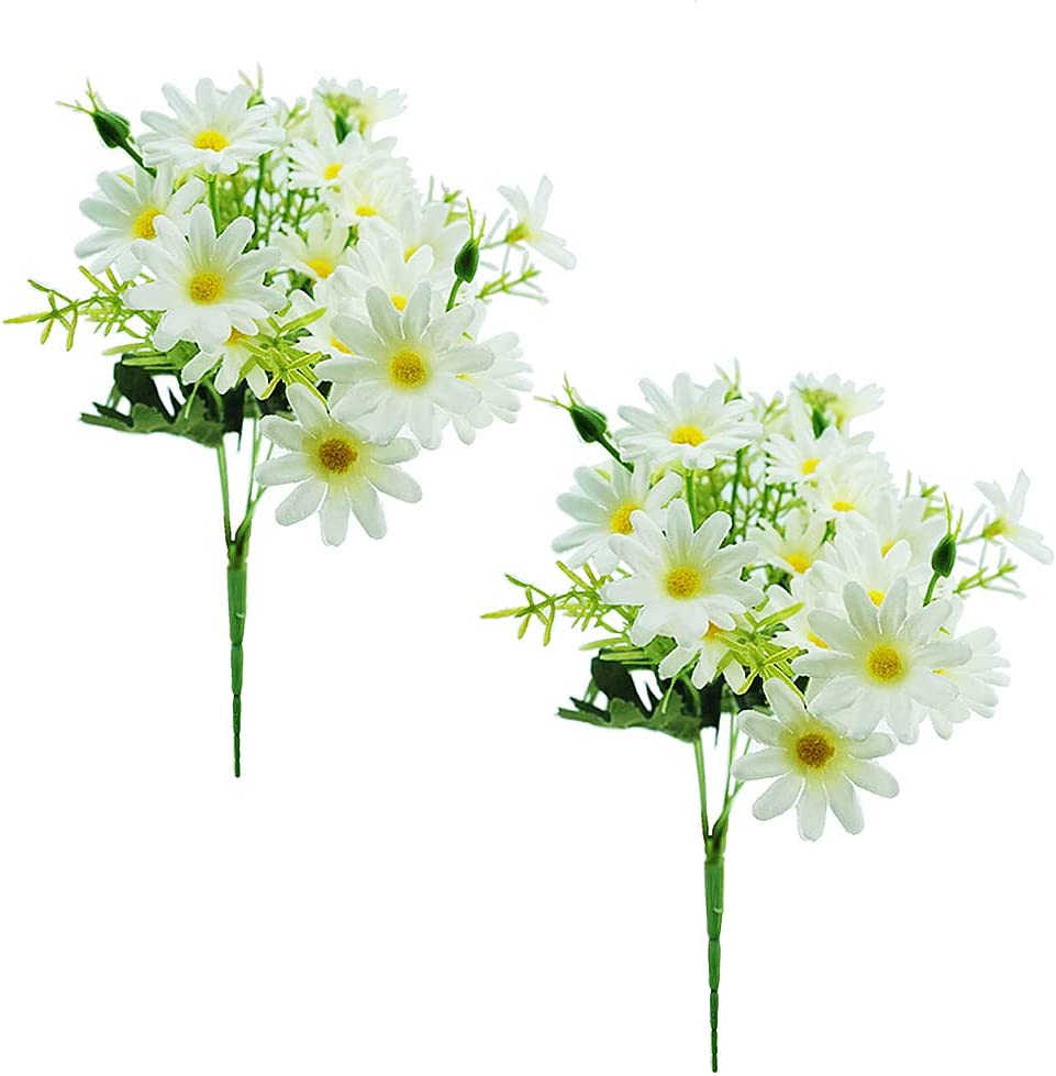 Silk White Artificial Daisy Bouquet