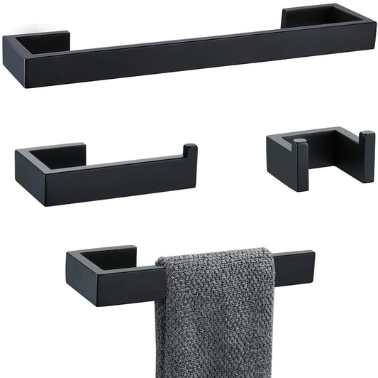 Set of 16.5-inch towel bars, color (black)