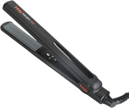 1-Inch Tourmaline Keratin Ceramic Hair Straightener, Black