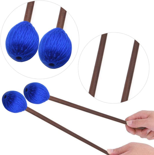 1 pair of blue string marimba mallets and 1 pair of rubber