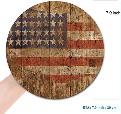 Round Mouse Pad, Color American Flag