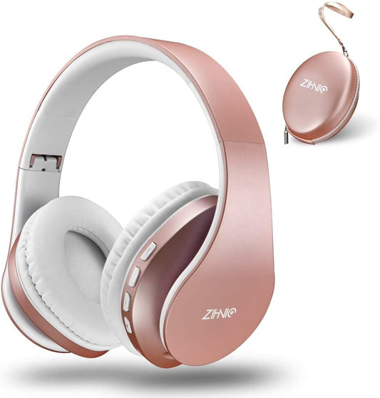 Bluetooth Headphones Over-Ear, Stereo (Rose Gold)