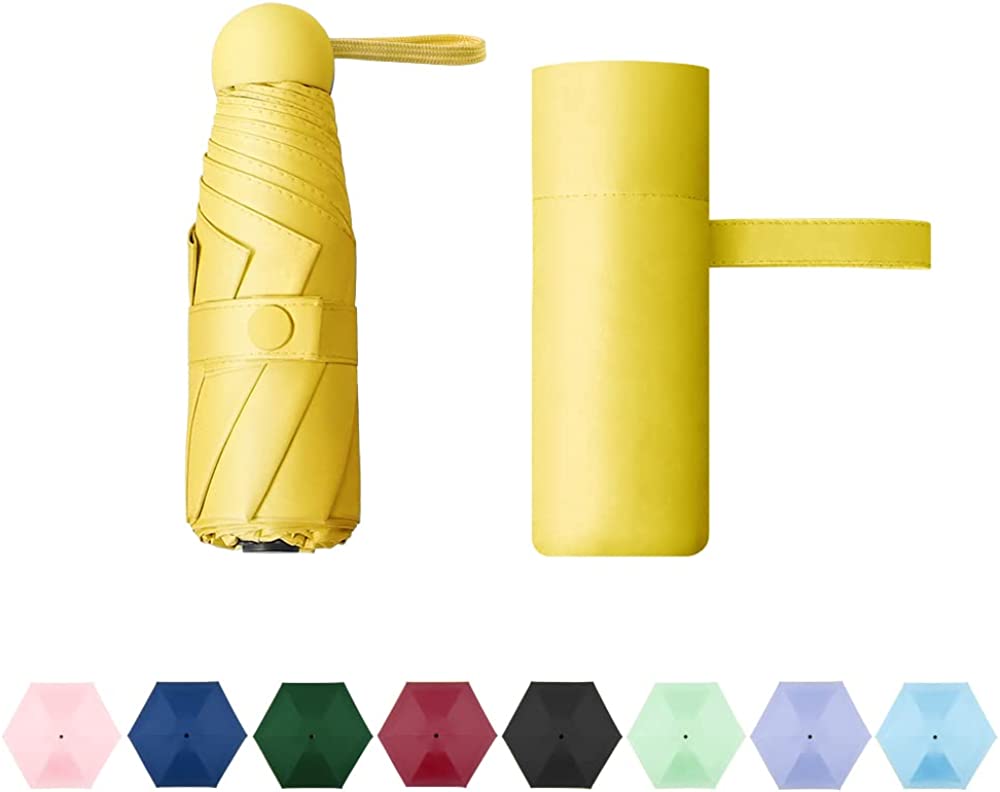 Compact travel umbrella, Colour: yellow