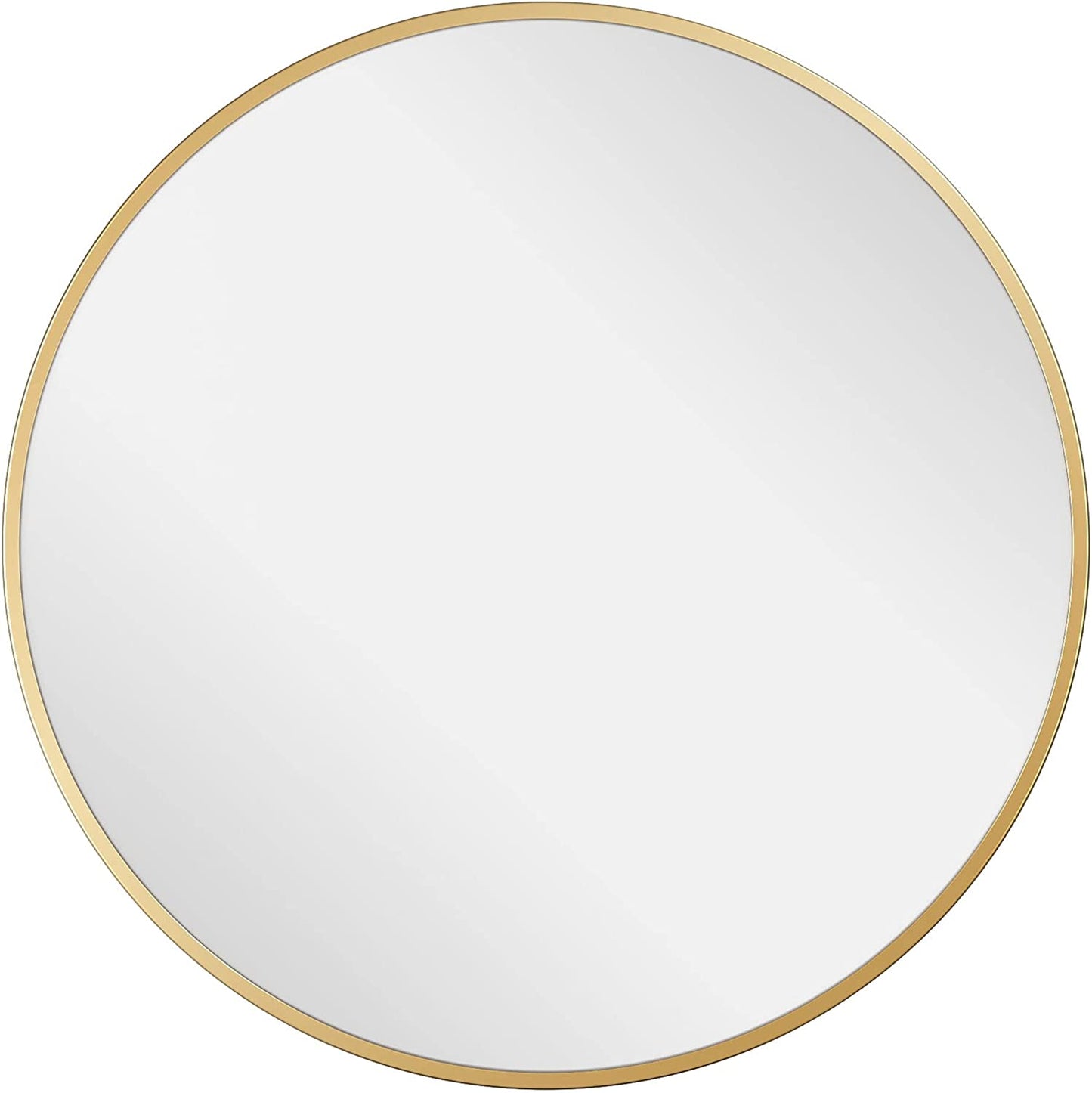 30 Inch Vintage Gold Metal Round Large Wall Hanging Mirror