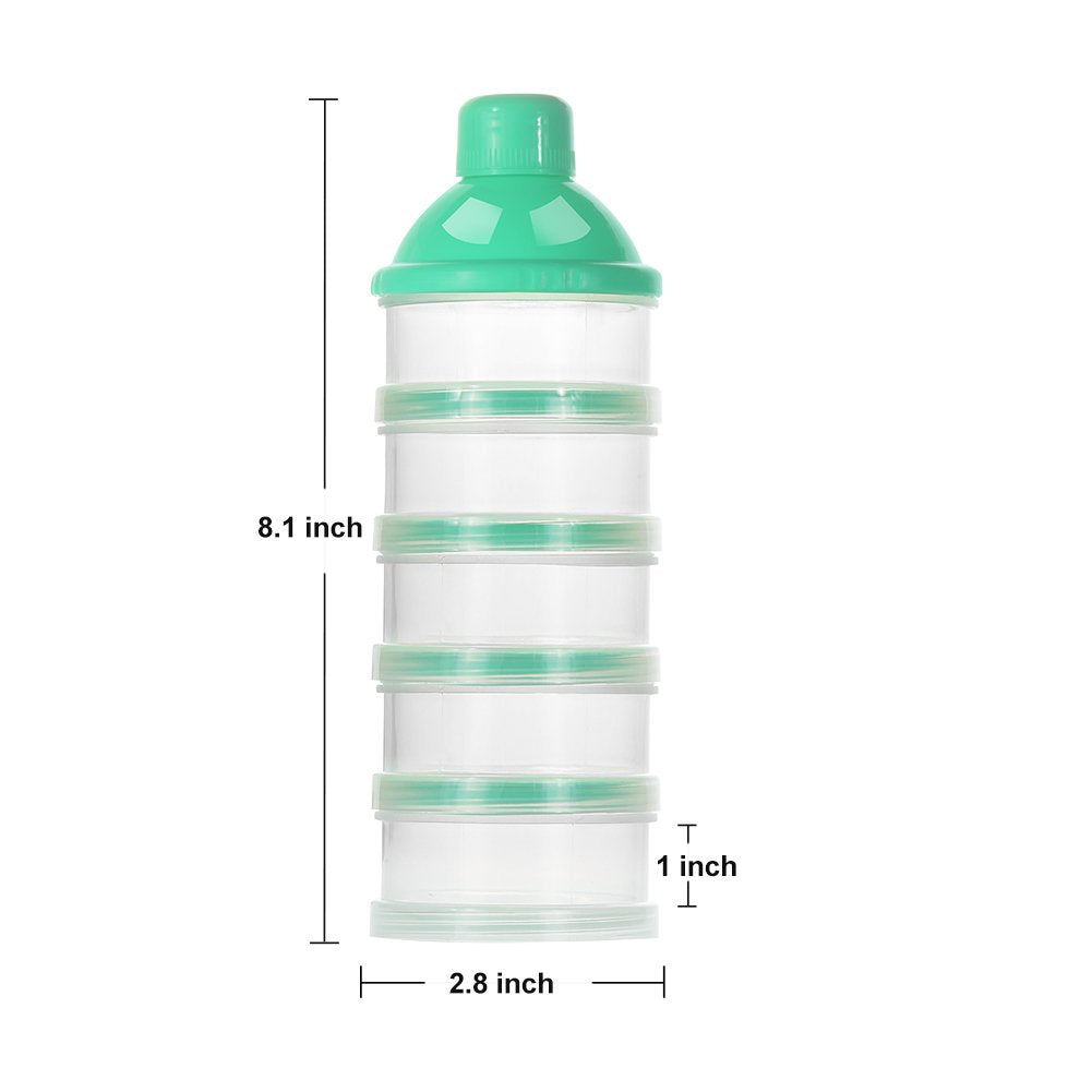 Baby Milk Powder Formula Dispenser 2-Pack (Green)