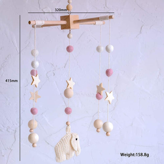 Baby Crib Mobile Color. Pink White