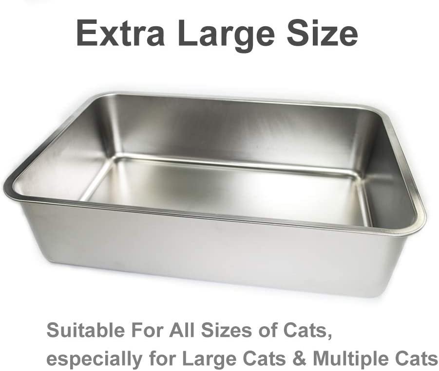 Extra Large Metal Pet Litter Box with Smooth Surface