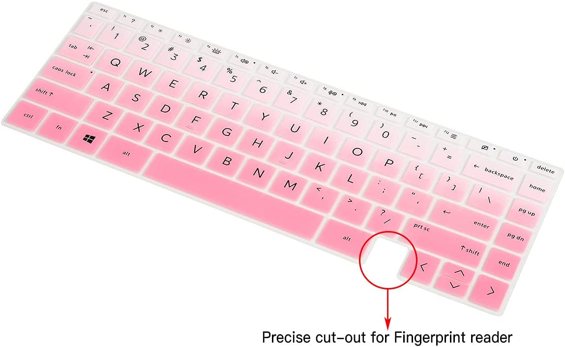 2-in-1 Silicone Keyboard Cover (Ombre Pink)