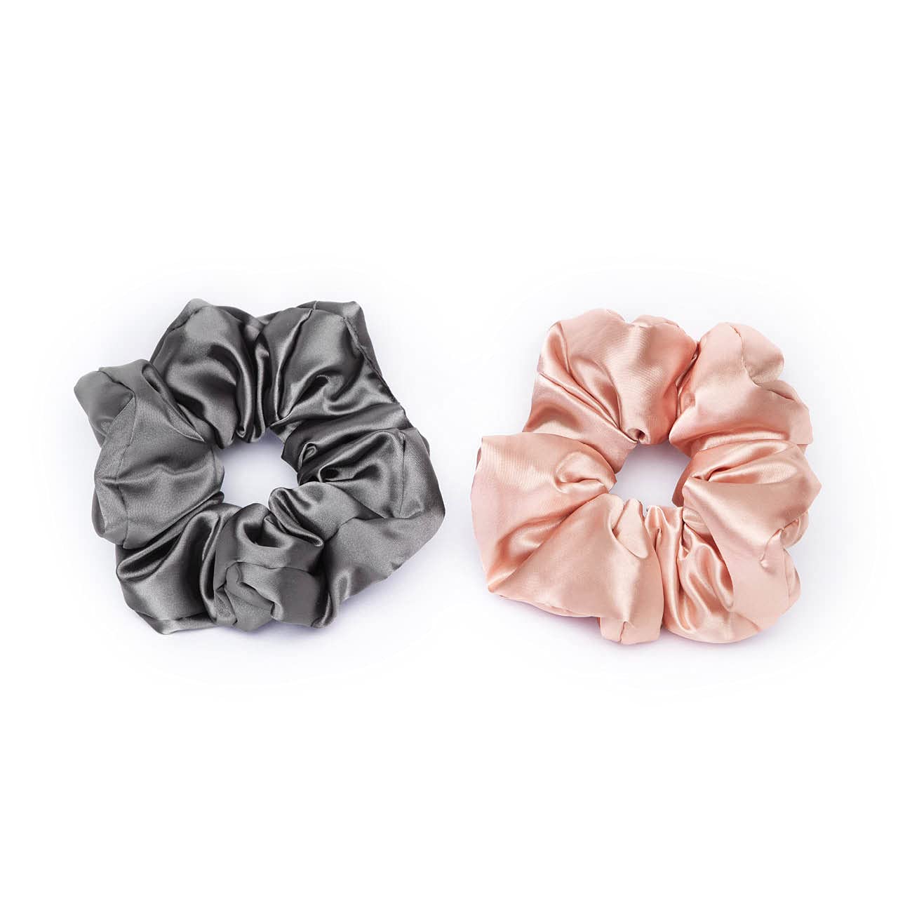 Hair bow, (2 pcs) blush/charcoal