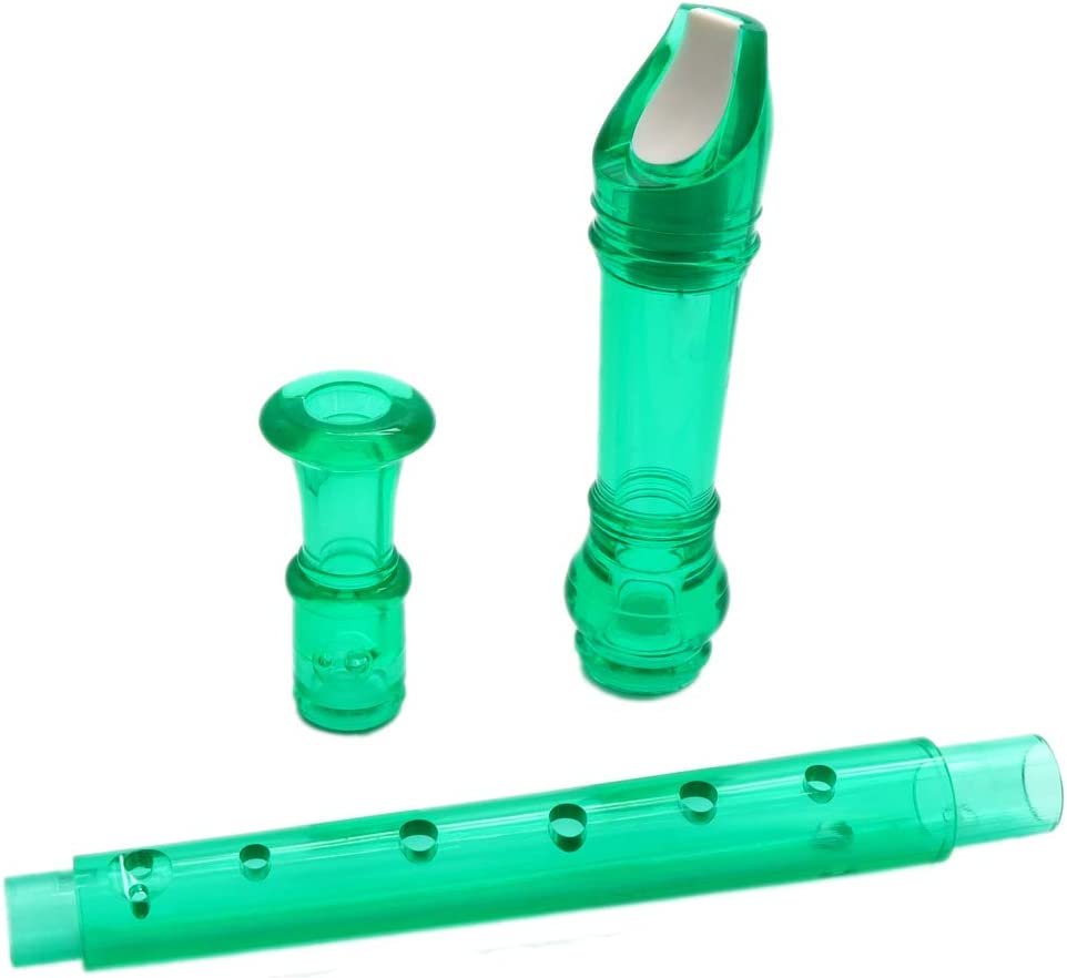 basic musical flute for school students, color: translucent green