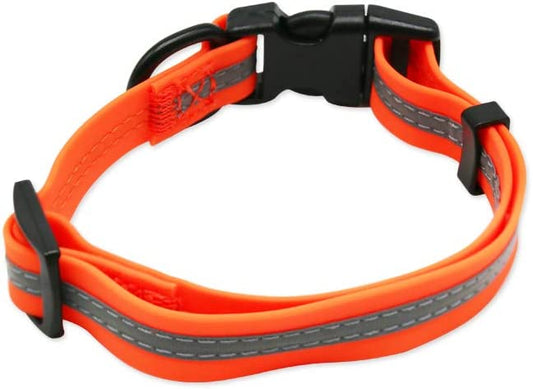 Durable Anti-odor Waterproof Pet Collar, size s, Orange