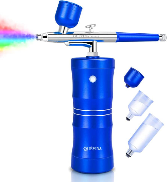 Portable airbrush kit, with compressor, Blue