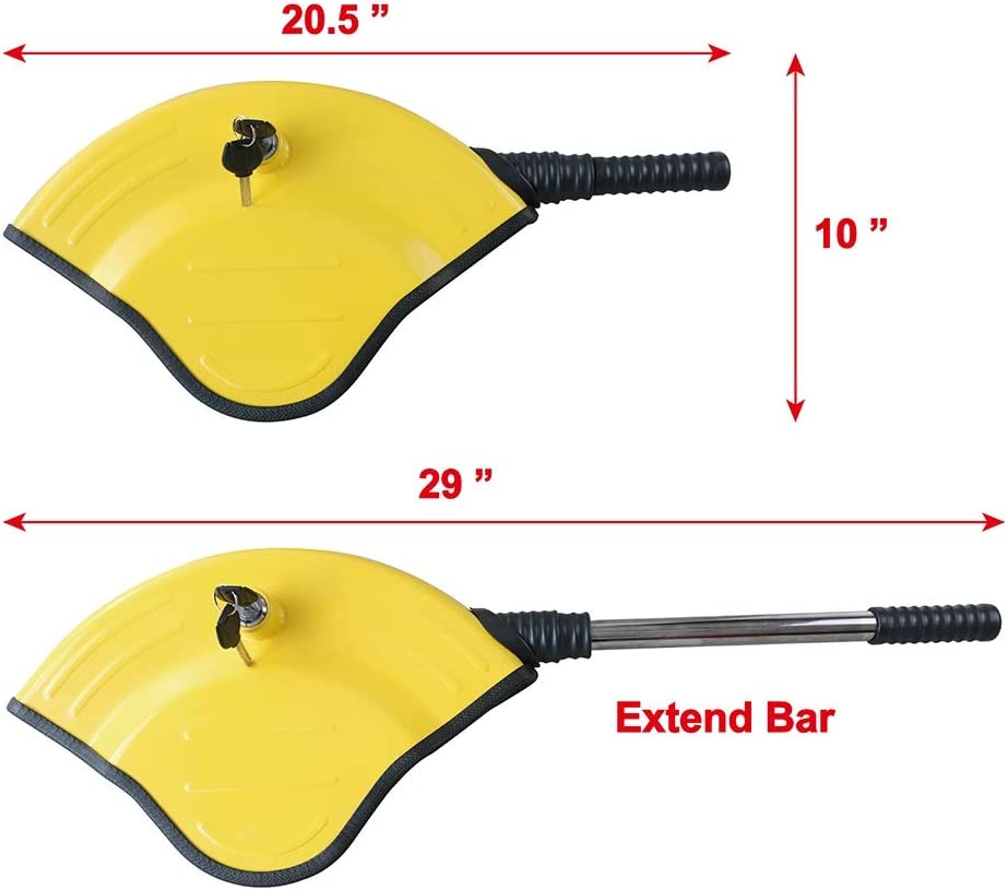 Steering Wheel Lock for Cars, 20.5 x 9.8 x 4.7 inches (Yellow)