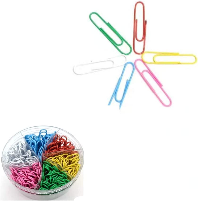 300 pieces of large colorful paper clips, 50 mm (2 inches)