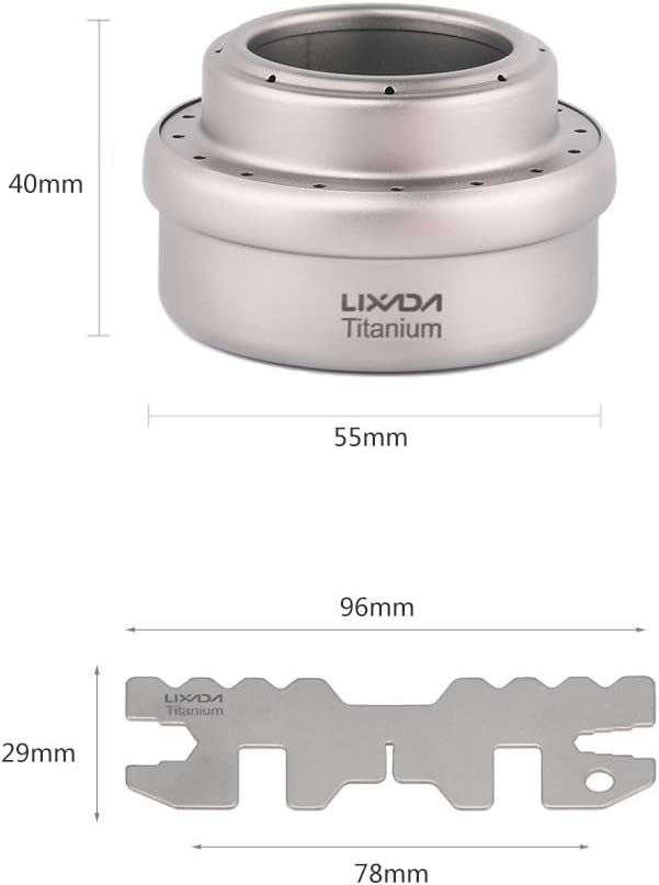 Ultralight Portable Liquid Alcohol Stove with Cross Support