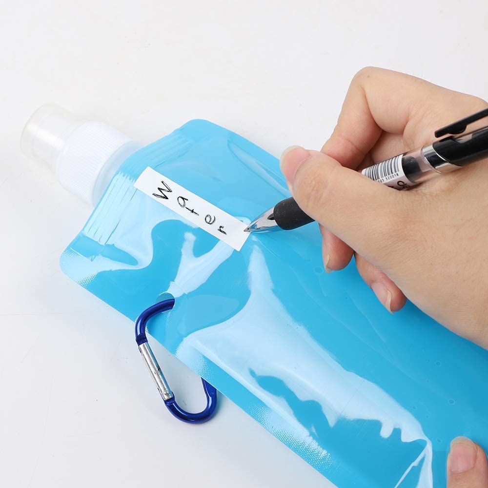 Foldable water bags with clip 9 assorted colors