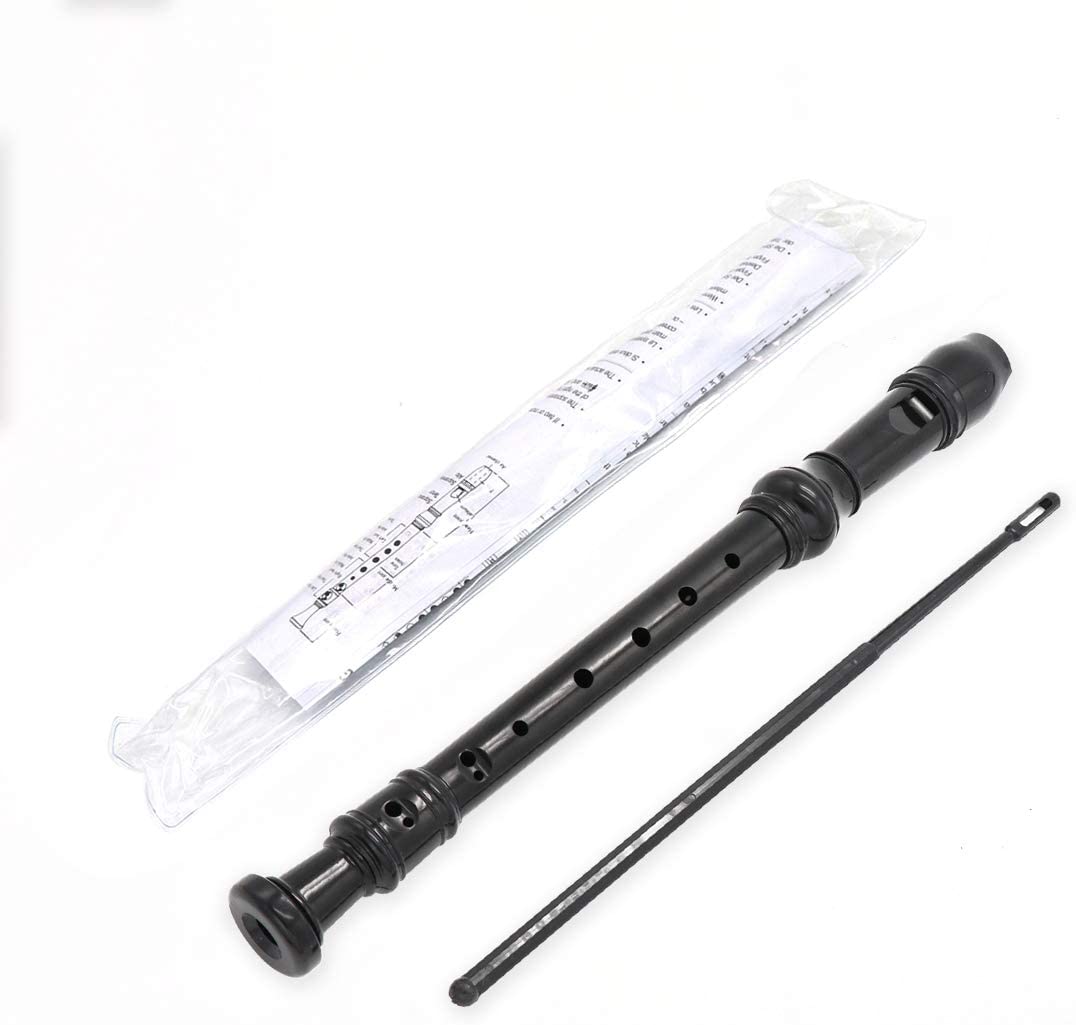 8 Hole Soprano Music Flute, (colour: Black)