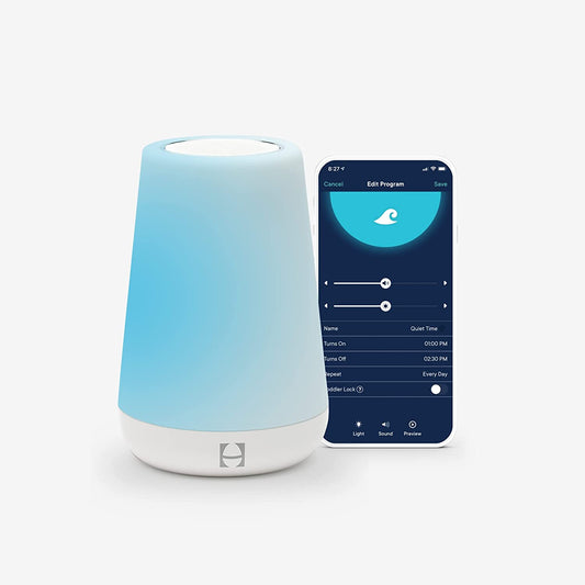 Sound machine, night light and sleep coach to wake up