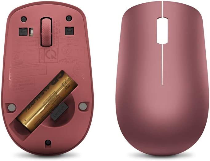 Wireless Mouse with Battery,  2.4GHz, 1200 DPI, Cherry Red