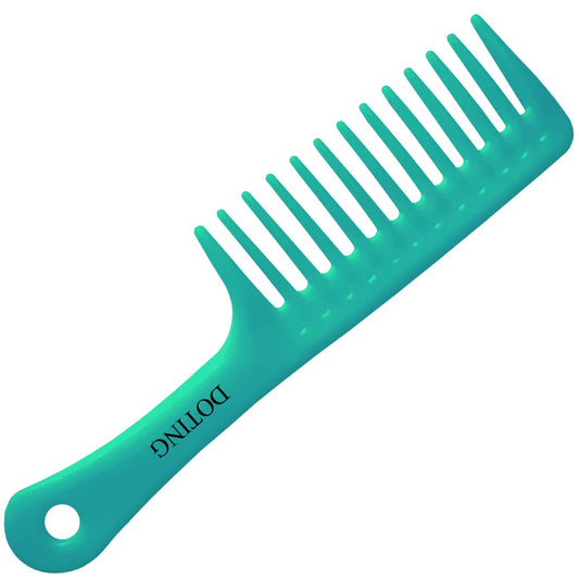 Wide tooth comb for curly hair, (green)