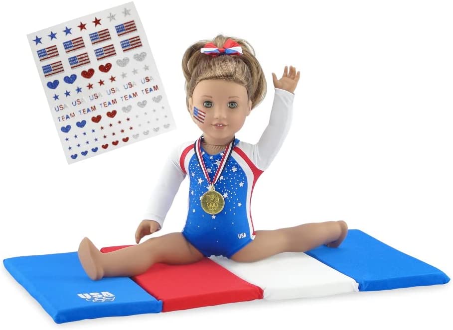 Clothes for dolls, Style: gymnast 18 inches with accessories