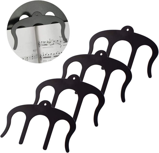 Metal sheet for music page, color: black book clips