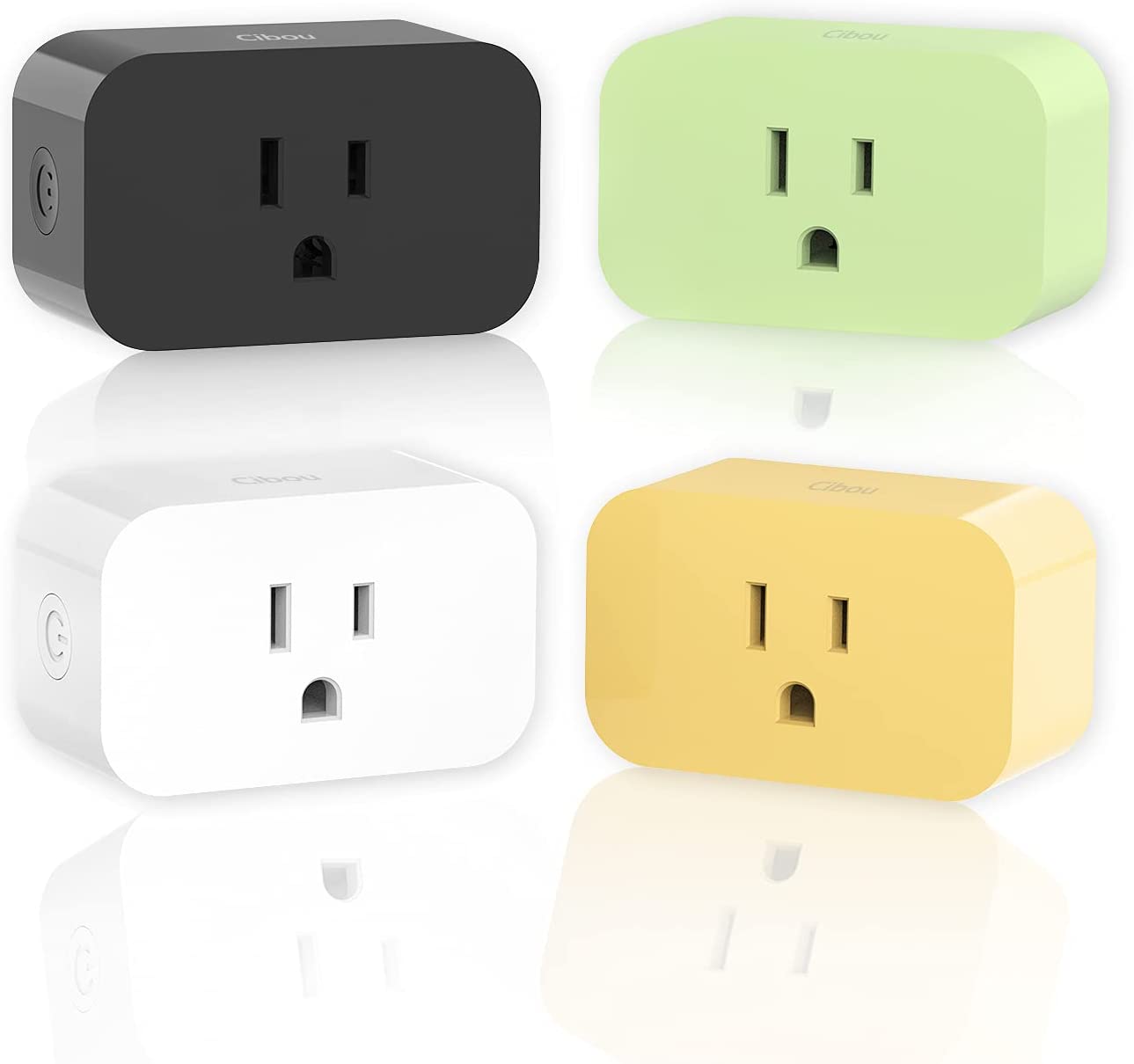 Mini 15A Smart Plug, 4-Pack, 2.6 x 1.57 x 1.18 inches