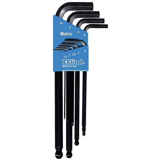 Hex L-Wrench, 9-Piece, 1 x 1 x 1-Inch, (Color: Black)