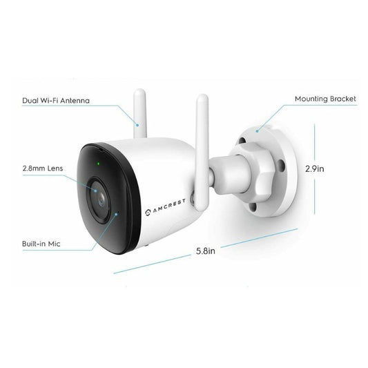 Outdoor wireless security camera with microphone