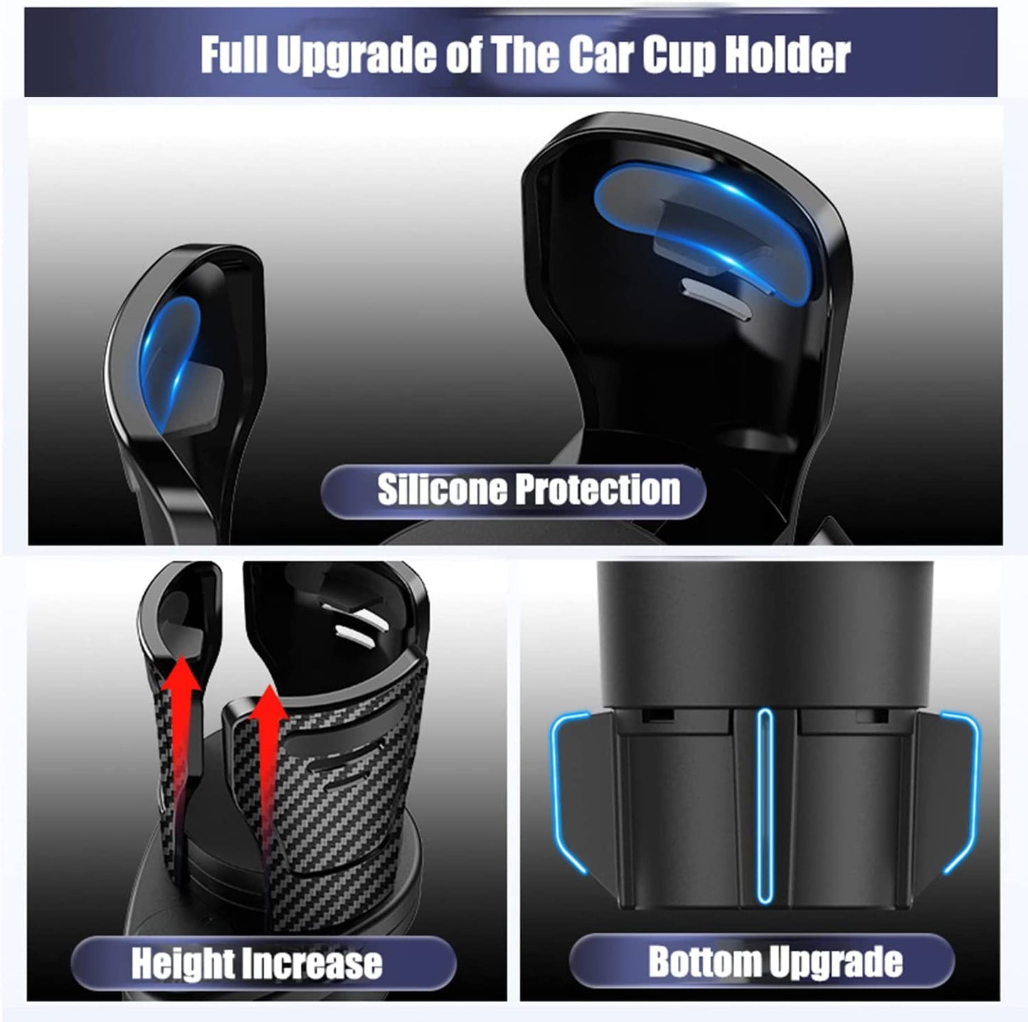 Car cup holder expansion adapter (1pc)