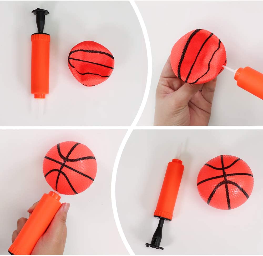 Kids Bath Toy Basketball Hoop with 3 Balls and Suction Cup