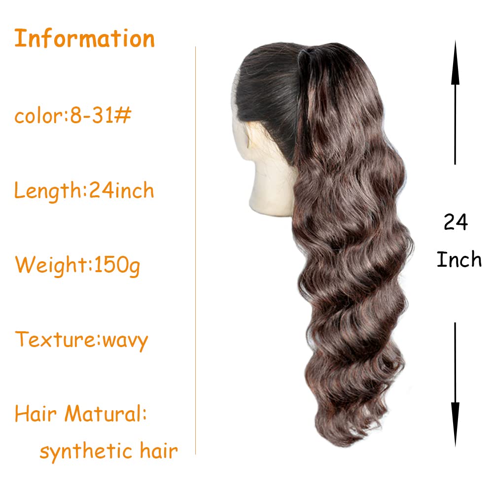 24 inch ponytail hair extension (8-31#)