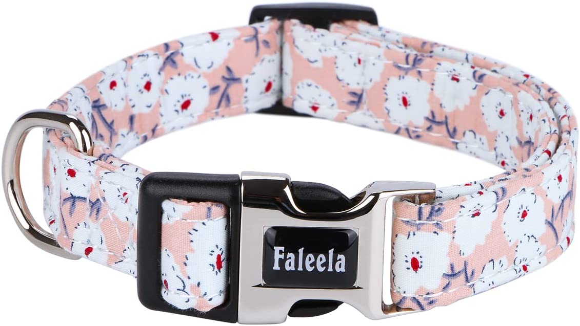 Small Pet Collar, Detachable, Pink Flower