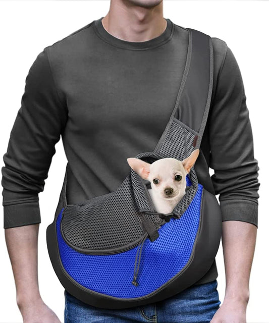 Pet Breathable Mesh Bag Carrier,blue