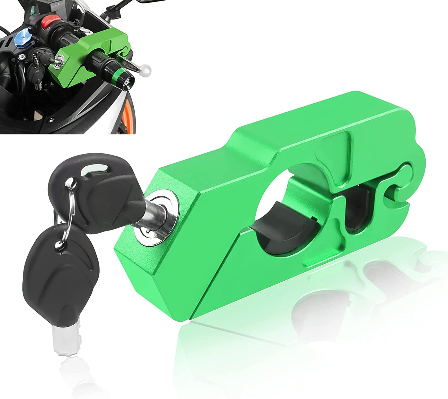 Throttle Handlebar Motorcycle Grip Lock (Green)