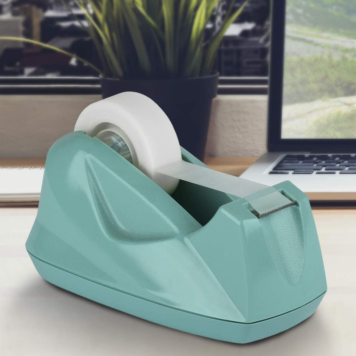 Tape Dispenser Non-Skid Base, Green Color