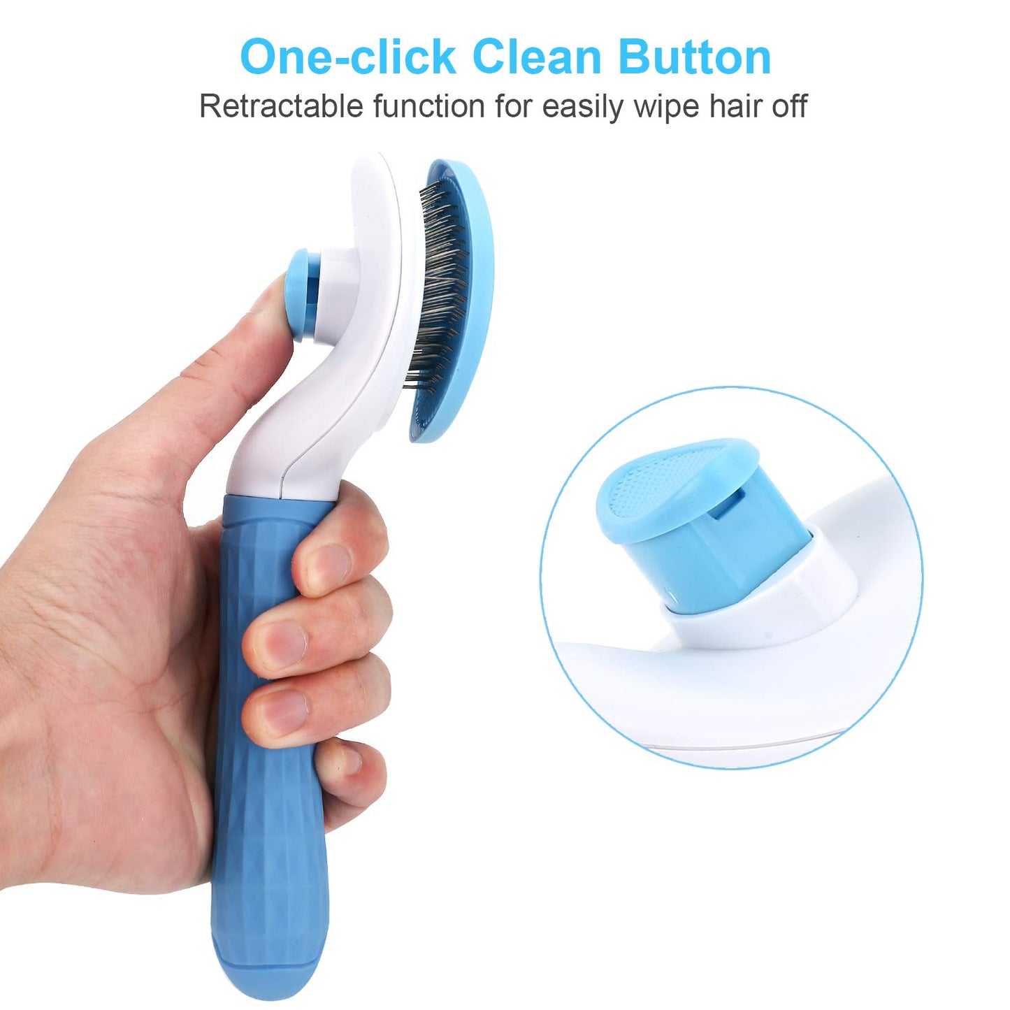 Automatic cleaning brush for pets with long or short hair