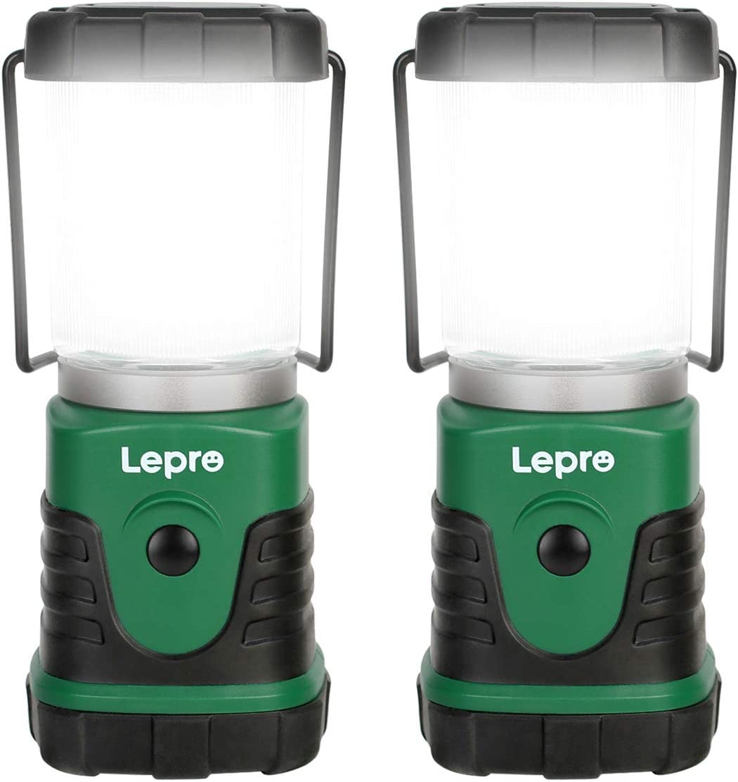 2 Packs LED Camping Lantern, 350LM, 4 Light Modes, (White)