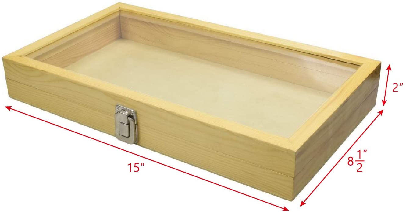 "medals" Display Case Storage Box , natural