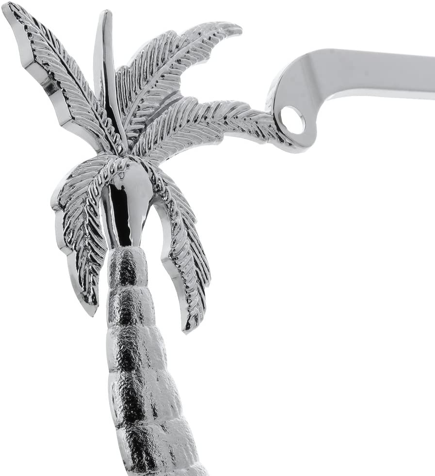 License Plate Frame Bracket, 1 Piece Chrome Palm Tree